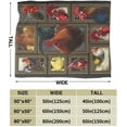 thumbnail image 5 of Chicken Blanket Rooster Blanket Farmhouse Country Chicken Plush Throw Blanket Super Soft Cozy Warm Fleece Blanket for Couch Sofa Gifts 40"X50", 5 of 6