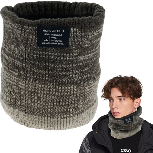 Muyoka Invierno Cálido Cuello Calentador Cuello Polaina Doble Capa Grueso Cálido Algodón Tejer Círculo Bufanda Al Aire Libre A Prueba De Viento Cuello Calentador Loop Bufandas Para Esquiar Snowboard P Muyoka Hogar