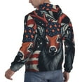 thumbnail image 6 of Wukai Modern USA Deer Head Print Men Hoodies Fleece Sweatshirts Long Sleeve Sweaters Pullover Fall Outfits Winter Clothes-4X-Large, 6 of 7