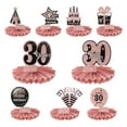 thumbnail image 1 of Centros de mesa de decoración de cumpleaños de 30 años para decoraciones de fiestas de cumpleaños (Rojo + Tono Dorado), 1 of 5