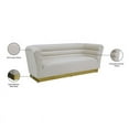 thumbnail image 5 of Meridian Furniture Bellini Solid Wood and Velvet Sofa in Cream, 5 of 6