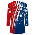thumbnail image 4 of Bainana Independence Day Graphic Print Top For Women 3/4 Sleeve Crew Neck Pullover Tops Fashion Comfortable Ladies Female Festival Party Playwear Red Size Xxl, 4 of 5