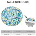 thumbnail image 6 of 44in Round Tablecloth with Elastic Edge, Waterproof Fitted Table Cover for 36-44" Tables, Boho Theme Polyester Reusable Table Cloths Wipe Clean for Picnic, Dining, Outdoor Use and Party Decor, 6 of 7