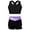 Black&Lavender, variant on MSemis Kids Girls Workout Set Racer Back Sports Bra with Shorts Yoga Sports Set Black&Blue Green 16