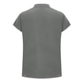 thumbnail image 4 of ALLLIST Gray Cute Summer Tops for Women Short Sleeve Solid Crew Neck T-Shirts Blouses for Women, 4 of 5