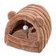 thumbnail image 4 of Cueva para mascotas, refugio semicerrado para gatos con base antideslizante y juguetes colgantes Marrón L, 4 of 9