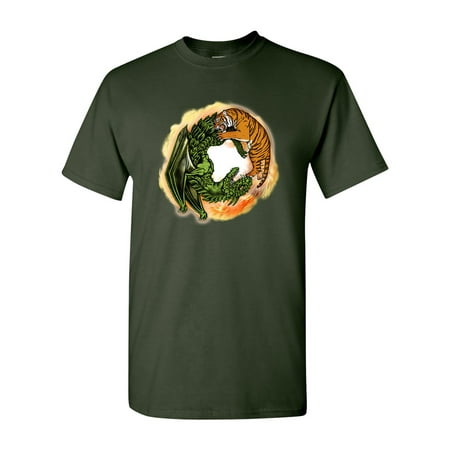 Tiger Dragon Yin Yang Symbol Tanya Ramsey Artworks Art DT Adult T-Shirt