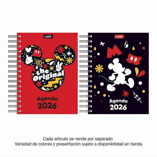 Upak Agenda Dluxe 2026 Mickey Original Varios Modelos 1 Pieza