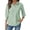 Green, variant on Womens Button Down Shirts 3/4 Sleeve Smocked Cuffed Business Work Tunic Top with Pocket Collared Blouses