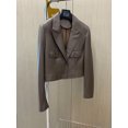 thumbnail image 3 of Chaqueta de piel auténtica ajustada y recortada para mujer, tendencia primavera otoño 2024, abrigo de piel de oveja auténtica suave y elegante de alta gama, 3 of 5
