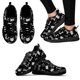 thumbnail image 1 of Zapatillas cómodas de marca con diseño de gatito/gato negro de dibujos animados, zapatillas blancas con cordones, zapatillas casuales planas para mujer, 1 of 6