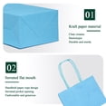 thumbnail image 2 of IN-JOOYAA Gift Bags Small Size Kraft Paper Gift Bags with Handles 12 Pcs (Light Blue, 5 x 3.1 x 8.2 in), 2 of 6