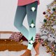 thumbnail image 1 of WILLBEST Leggings de Yoga de Cintura Alta para Mujer, Suaves, Elásticos, con Estampado Navideño Y Bloques de Color, Cómodos Y para Fitness. Chica, 1 of 4