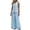 Blue, variant on Pant Suits For Women, Durable Polyester Blend Sleeveless Mandarin Collar Button‑Down Two‑Piece Co‑Ord Outfit, S‑XXL, Plus Size Friendly, 1 Vest+1 Wide Leg Pant