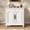 Pearl White, variant on ANPOO 65" Mid Century Modern Sideboards Buffets Cabinet with 4 Door Storage, 34" Tall Media Console Table with Adjustable Shelves and Brass Carved Handles for Entryway, Dining Room, Living Room