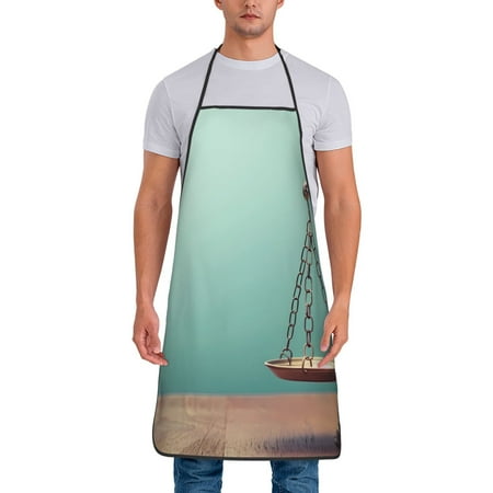 

Zeuib Vintage Brass Balance Scale Print Unisex Waterproof Aprons Cooking Aprons for Kitchen Gardening and Salon Water & Oil Resistant