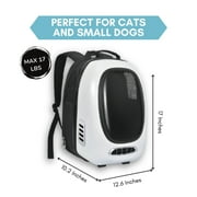 Instachew Trekpod Smart Pet Carrier Backpack for Cats, Small Dogs and Puppies upto17 lbs, Intelligent Temperature Control, App- Enabled with 5V USB Portable Outlet, Hiking & Outdoor Use (White)