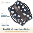 thumbnail image 6 of ComfiTime Lunch Bag - Insulated Lunch Box for Women, 8L or 14 Cans Large Capacity Cooler Bag for Adults & Teen, Cute Aesthetic Lunch Tote for Work, School, Extra Zippered Pocket for Wallet & Phone, 6 of 12