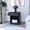 Black, variant on Light Gray Nightstand with Shelf | Hold Small Items & Ornaments | Bedroom Setup