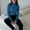 Blue, variant on Dxzfnsa Fall Winter Sweaters for Women Women's Soft Casual Solid Color Long Sleeve Sweaters Loose Round Neck Knit Pullover Tops