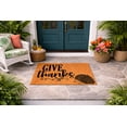 thumbnail image 5 of Give Thanks Doormat, Hedgehog Welcome Mat (18x30 inches) WoodByStu 5491, 5 of 5
