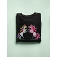thumbnail image 3 of Facing Unicorn Sweatshirt Women -Image by Shutterstock, Female x-Large, 3 of 4