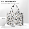 thumbnail image 3 of Large Capacity Tote Bag,White Halloween Pumpkin Bat Pattern Handbag Fashion Luxury Tote Bag,15.7"x13"x 5.1" Inches,Laptop Compatible, 3 of 6