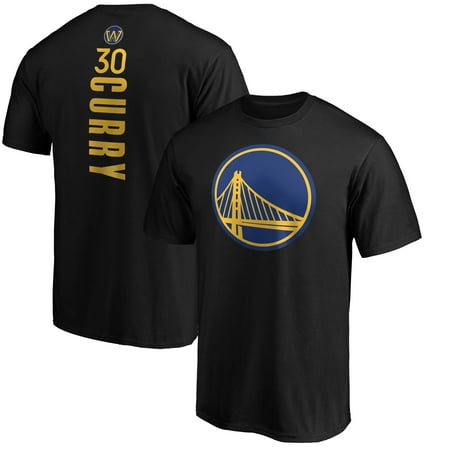 Men's Fanatics Branded Stephen Curry Black Golden State Warriors Playmaker Name & Number Team T-Shirt