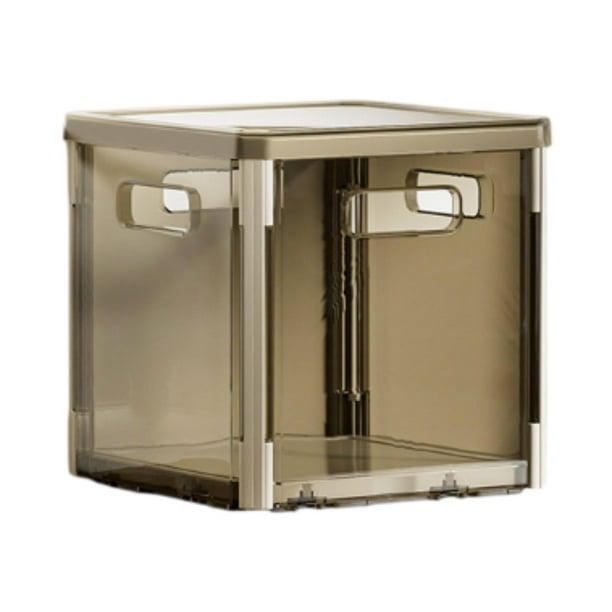 Organizador de almacenamiento en forma de cubo, plegable, apilable, portátil, para ropa Gris