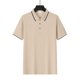 thumbnail image 5 of Blusa y camisa de manga corta con cuello vuelto para hombre, de verano, de malla, informal, holgada, con solapa y botones, de poliéster., 5 of 9