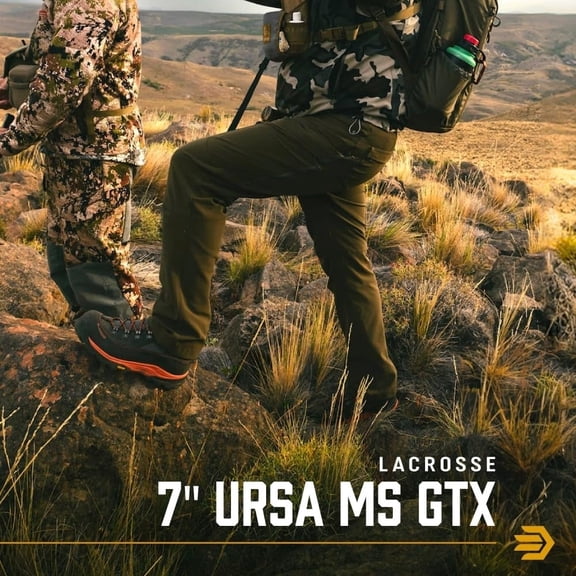 LaCrosse Mens 7" Ursa MS GORE-TEX Waterproof Hiking Boot Gunmetal/Orange - 533610 GUNMETAL/ORANGE