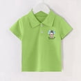 thumbnail image 5 of Luvoko Big Boys Pique Polo,Solid Color Cartoon Characters Print Quick Dry Short Sleeve Golf Shirt for Big Boys Boys Summer Tops Breathable(Light Green,8-9 Years), 5 of 5