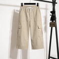 thumbnail image 5 of Delayuji Women's Cargo Pant Short Summer Comfortable Cargo Pants with Multiple Pocket, 5 of 7