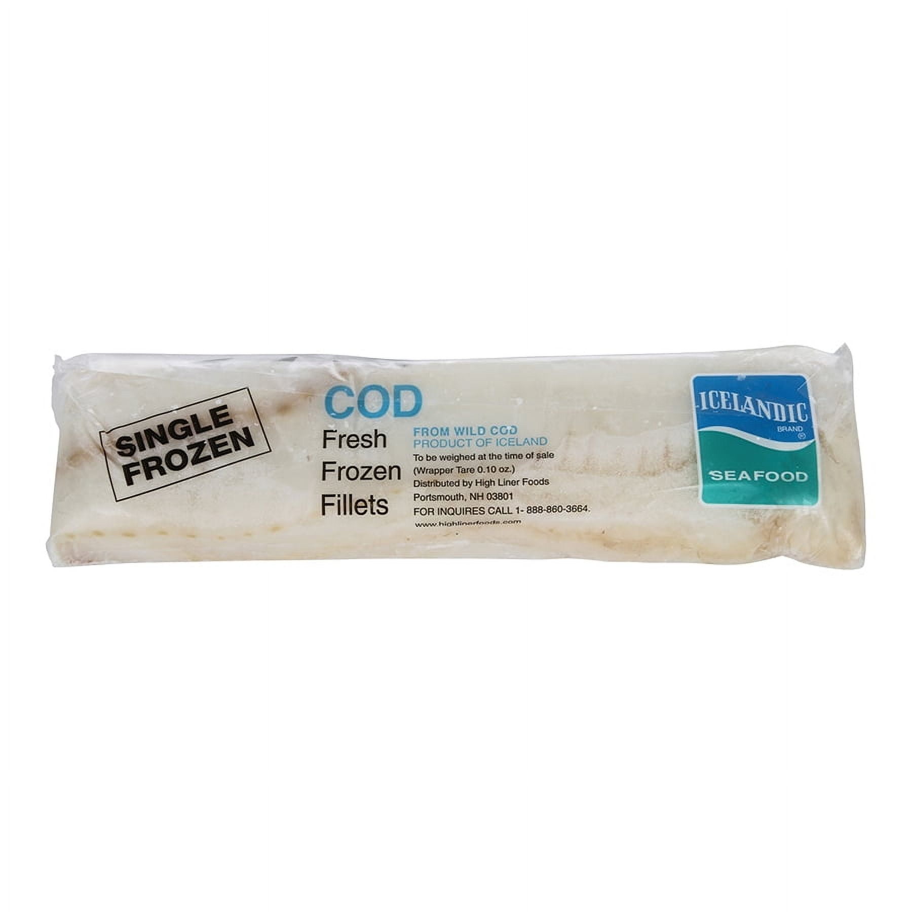 Skinless Cello Cod Fillet, 5 Pound - 10 per case.
