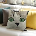 thumbnail image 3 of BANET  Decorative Pillow Sham  Square Unique Printed Lovely Cat Pattern Throw Pillow Case Cushion Cover 12x12in, 3 of 5