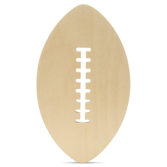Football Wood Cutouts 12 x 7-inch, Pack of 5 Unfinished Wood Crafts Blank, Wooden Shapes for Crafts & Party Decor, by Woodpeckers