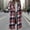 02-Red, variant on Womens Long Plaid Shacket Casual Fashion Button Down Flannel Shirt Jacket Oversized Lapel Coat with Pockets, Red