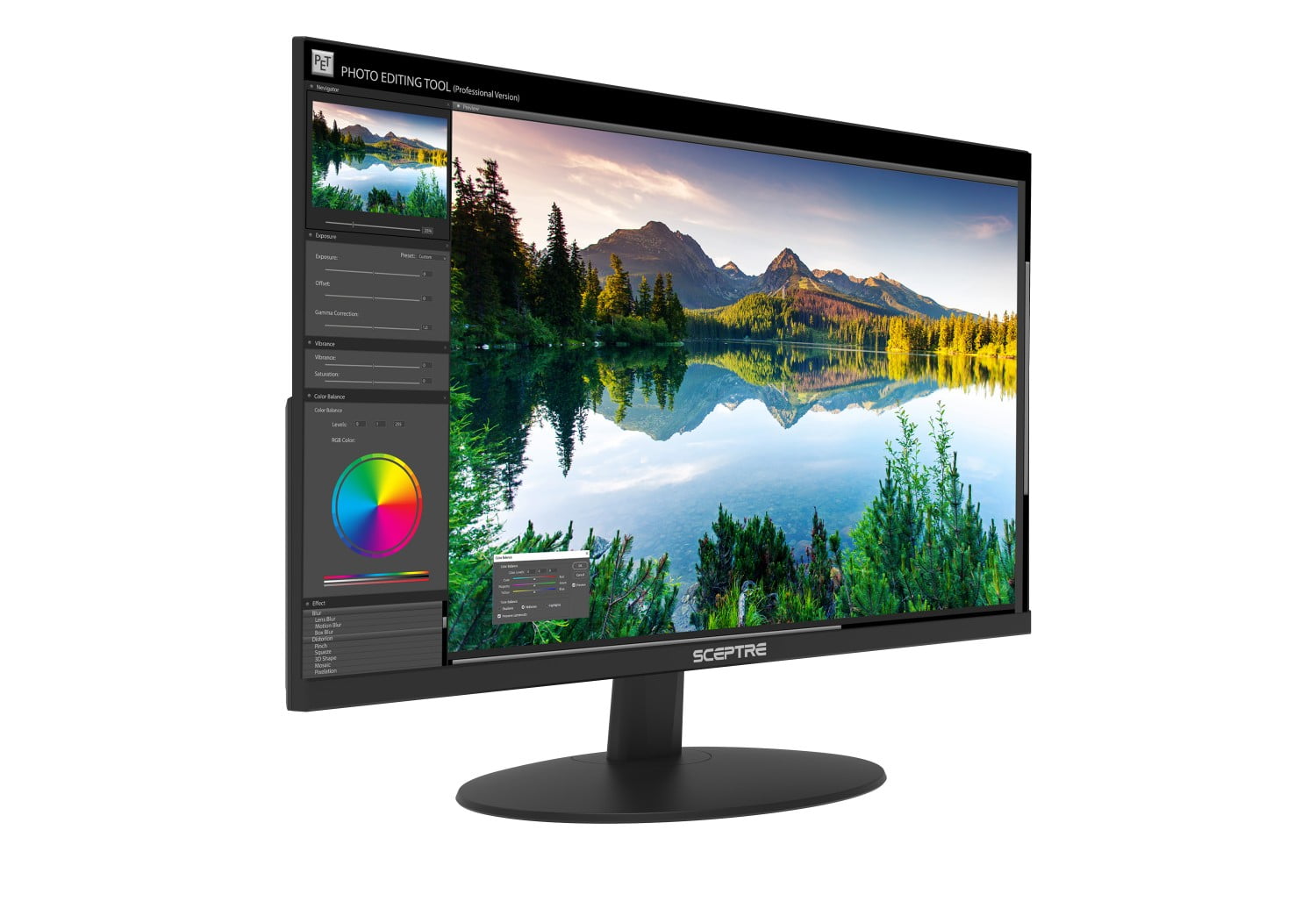 Sceptre IPS 24-Inch Monitor 1080p 75Hz with HDMI VGA Build-in Speakers, E248W-FPT, Black