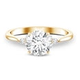 thumbnail image 4 of Rosec Jewels Certified Lab Grown Diamond Engagement Ring with Accent - 8mm - EF-VS Quality - 2 Carat Diamond Ring for Women, 18K Yellow Gold, US 4.00, 4 of 8