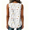 thumbnail image 5 of ClodeEU Women's Floral Print Sleeveless Tank Top, Round Neck Casual Flowy Blouse a-Multicolor,Women's Plus L, 5 of 6