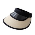 thumbnail image 1 of Sombrero de paja ajustable con circunferencia de 54-60 cm, sombrero de copa hueco para mujer, sombrero para el sol anti-ultravioleta de verano, sombrero de paja para playa, 1 of 5