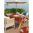 thumbnail image 5 of Outdoor Tablecloth with Umbrella Hole for Patio/Picnic/Party/Camping, Eastern Leaves Waterproof Table Cloth Rectangle Table Cover Washable, Vintage Red Brown Natural Branches Plants (60"x 120"), 5 of 9