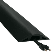 Electriduct D-2 Rubber Duct Floor Cable Protector - Channel Size: 0.75W x 0.5H - Length: 30 Inch - Black