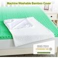 thumbnail image 6 of Garvee Mattress Topper, 2 Inch Green Tea Memory Foam Mattress Topper with Zippered Bamboo Cover, Cloud-Like Soft, 6 of 7
