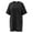 01-Black, variant on MINTREUS Women's Nightgown Short Sleeve Nightshirt Round Sleep Shirt Loose Loungewear Casual Sleepwear