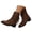 Brown, variant on Women's Ankle Boots Tassel Cowboy Western Cowgirl Booties Wide Calf Fringe Dress Work Boots
