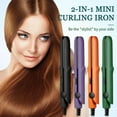 thumbnail image 7 of Upgrade Mini Dual Purpose Curling Iron,2024 New 2-in-1 Mini Curling Wand Flat Iron Hair Straightener,Portable Hair Straightener Travel Curling Wand for Women Short Hair,All Hair Types (Light Green), 7 of 7