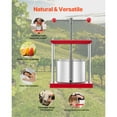 thumbnail image 4 of KFFKFF 1.6 Gal/6L Fruit Wine Press Stainless Steel Basket Wine Making Press Cider Apple Grape Crusher Juice Maker Tool, 4 of 10