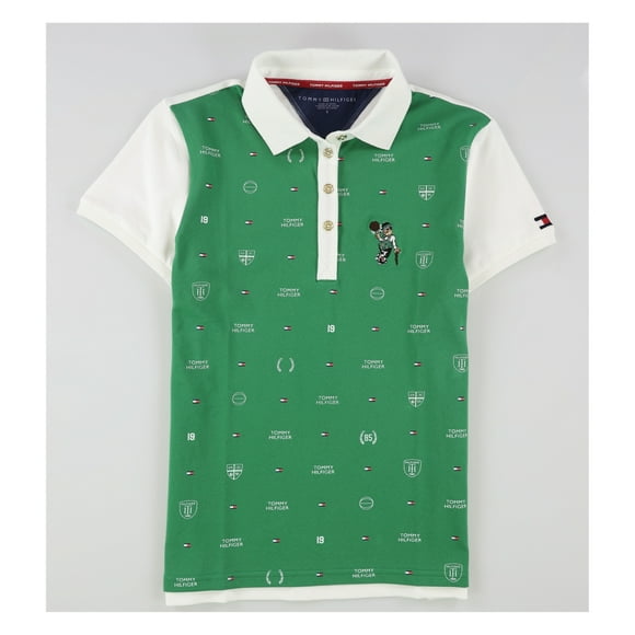Tommy Hilfiger Womens Boston Celtics Polo Shirt, Green, Small