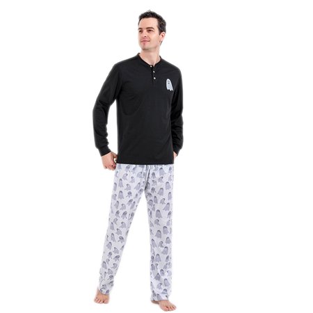 

REORIAFEE Xmas Adult Kids Sleepwear Nightwear Christmas Print Tops+Pants Xmas Family Matching Pajamas Set Men XL